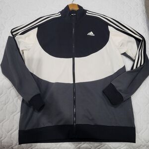 Adidas Black Grey and White Sustainable Jacket and Pants